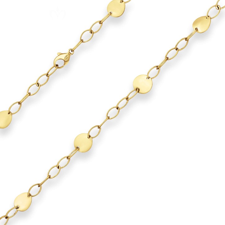 5.2mm Fantasiekette aus 585 Gelbgold 47cm