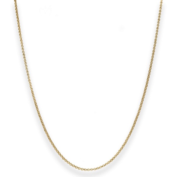 1.5mm Erbskette aus 585 Gelbgold 42cm