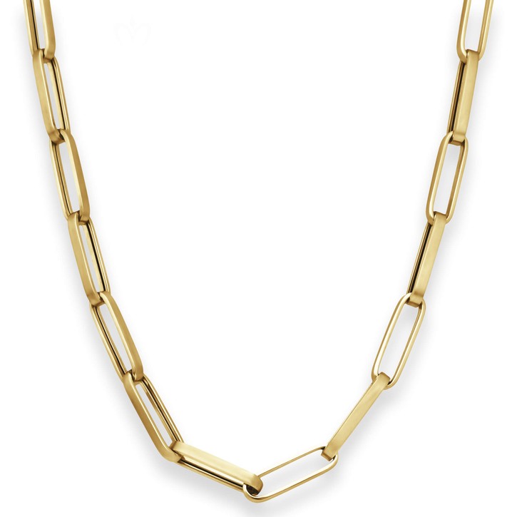 6mm Fantasiekette Weitankerkette aus 585 Gelbgold 45cm