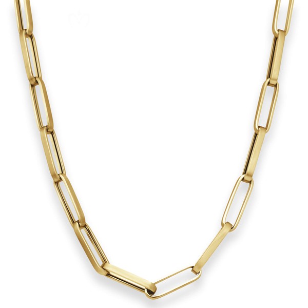 6mm Fantasiekette Weitankerkette aus 585 Gelbgold 45cm
