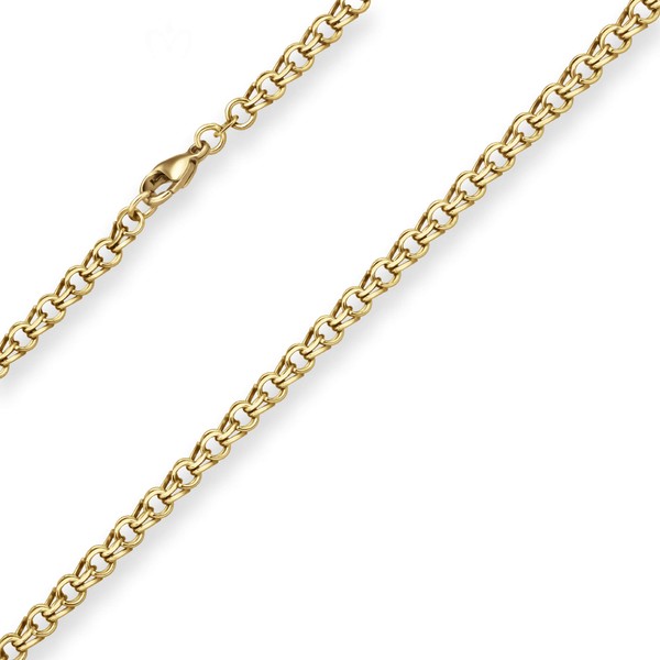 5.2mm Garibaldikette aus 585 Gelbgold 45cm