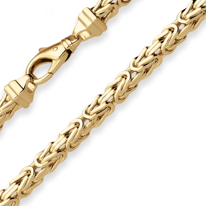 5.1mm Armband Königskette aus 585 Gelbgold 19cm