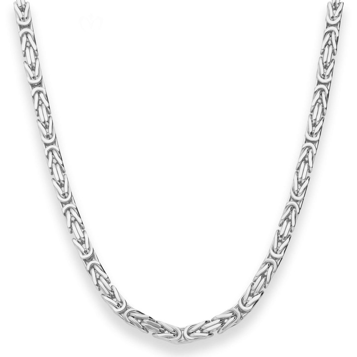 5.1mm Königskette aus 925 Silber 70cm