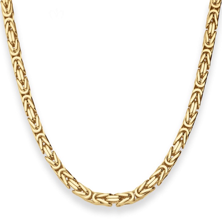5.6mm Königskette aus 585 Gelbgold 55cm