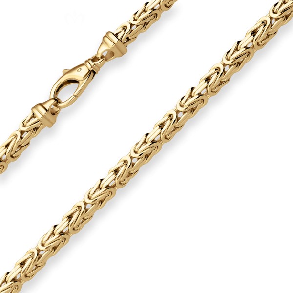 5.6mm Königskette aus 585 Gelbgold 55cm