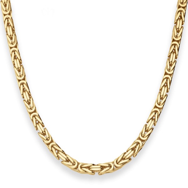 5.6mm Königskette aus 585 Gelbgold 55cm