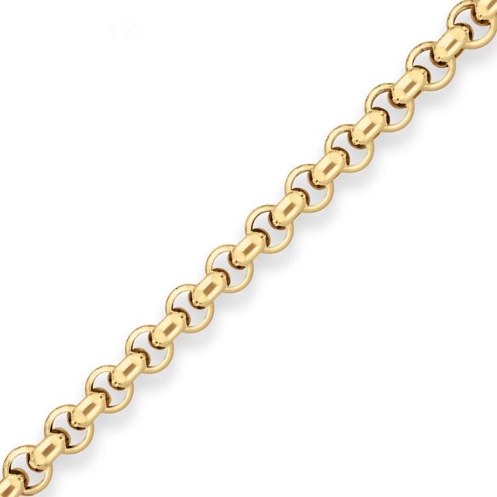 9.4mm Erbskette aus 585 Gelbgold 60cm