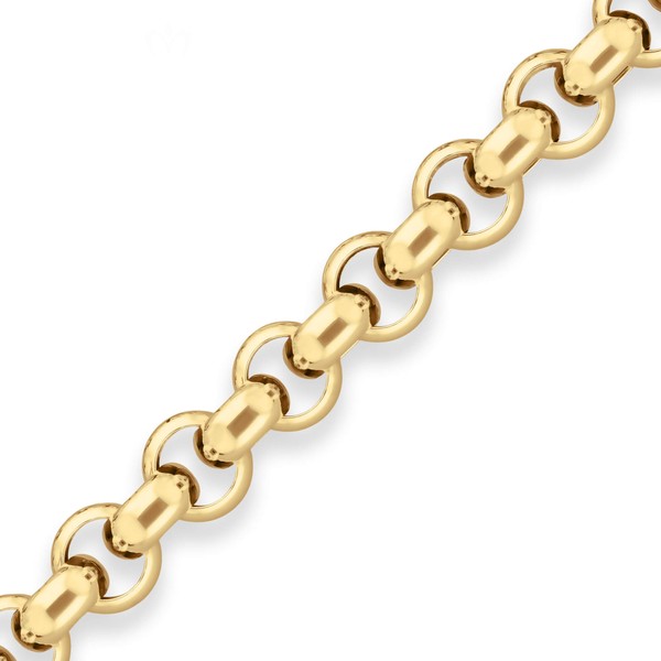 9.4mm Erbskette aus 585 Gelbgold 60cm