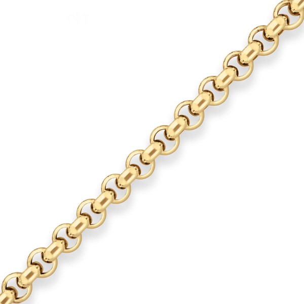 9.4mm Erbskette aus 585 Gelbgold 60cm