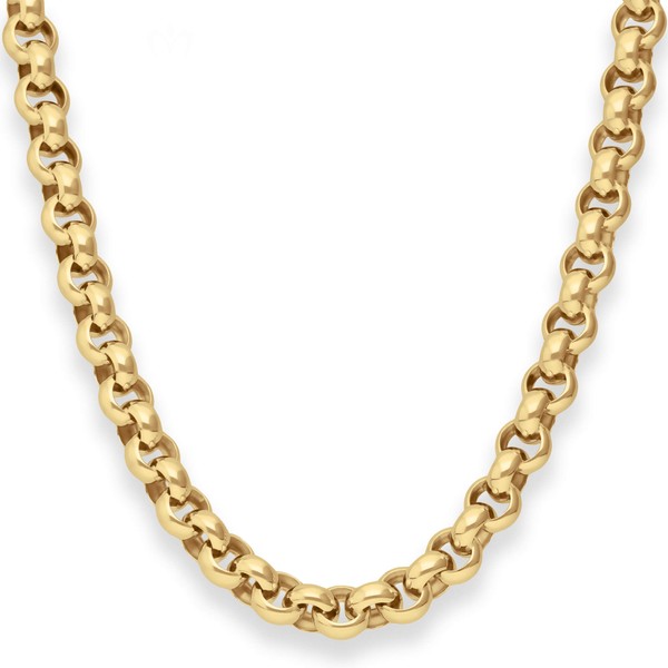 9.4mm Erbskette aus 585 Gelbgold 60cm