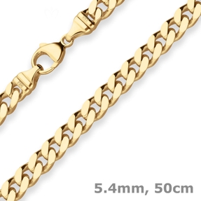 5,4mm Panzerkette Goldkette Collier Halskette aus 585 Gold Gelbgold 50cm 5,4mm Panzerkette Goldkette Collier Halskette aus 585 Gold Gelbgold 50cm