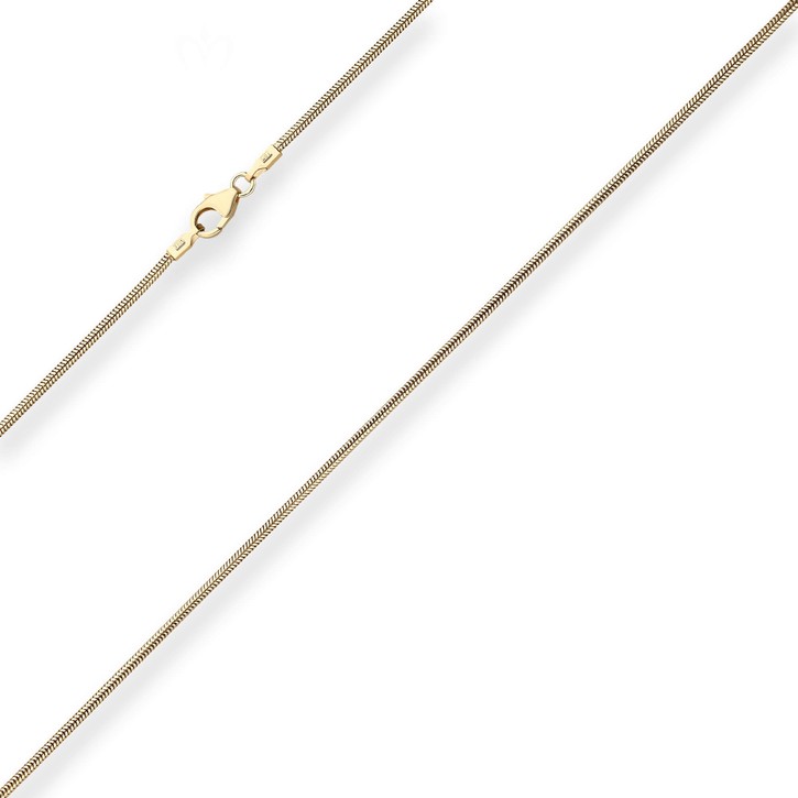 1.4mm Schlangenkette aus 585 Gelbgold 45cm
