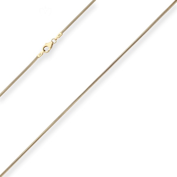 1.4mm Schlangenkette aus 585 Gelbgold 45cm