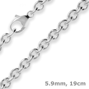 5,9mm Armband Ankerkette gerieft Silberarmband Armschmuck aus 925 Silber 19cm 5,9mm Armband Ankerkette gerieft Silberarmband Armschmuck aus 925 Silber 19cm