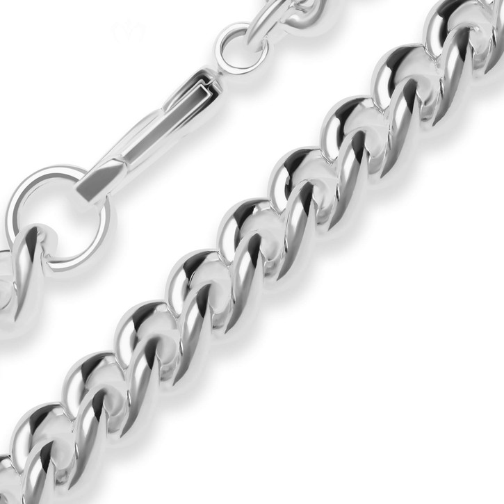 10.6mm Panzerkette rund aus 925 Silber 50cm