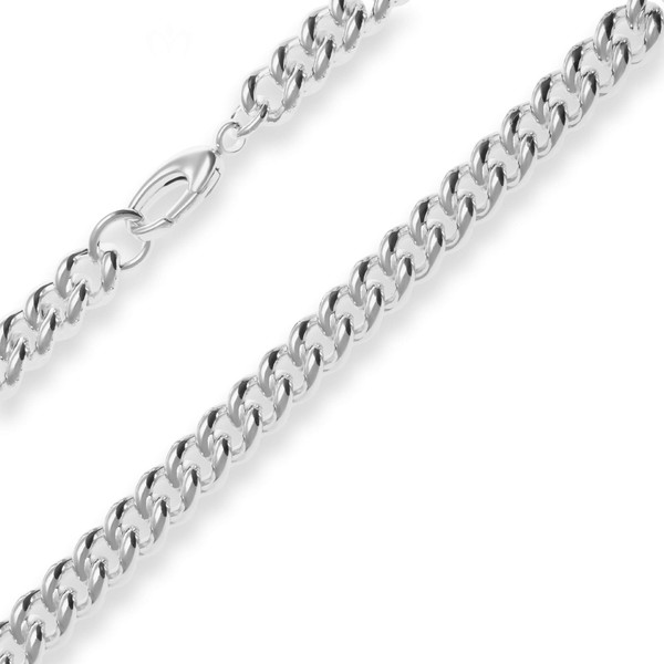 10.6mm Panzerkette rund aus 925 Silber 50cm