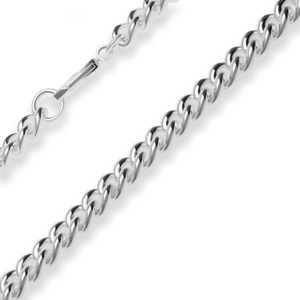 10.6mm Panzerkette rund aus 925 Silber 50cm