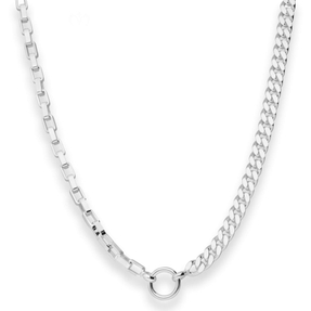 Fantasiekette Silberkette Collier Halskette aus 925 Silber 45cm