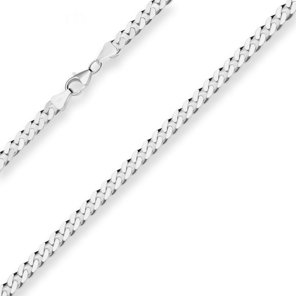 6mm Panzerkette aus 925 Silber 55cm