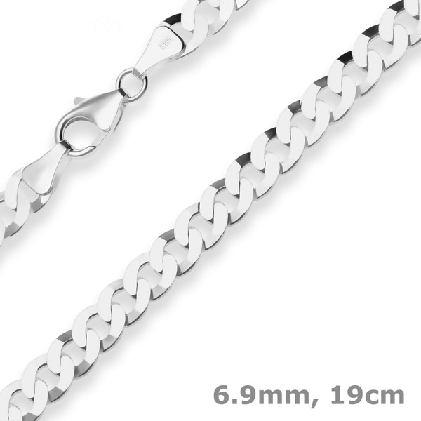 6.9mm Armband Panzerkette aus 925 Silber 19cm