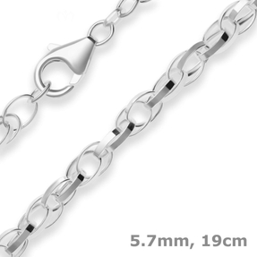 5,7mm Armband Doppelankerkette Silberarmband Armschmuck aus 925 Silber 19cm 5,7mm Armband Doppelankerkette Silberarmband Armschmuck aus 925 Silber 19cm