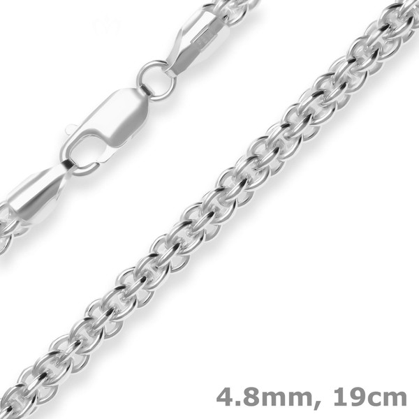 4.8mm Armband Fantasiekette aus 925 Silber 19cm
