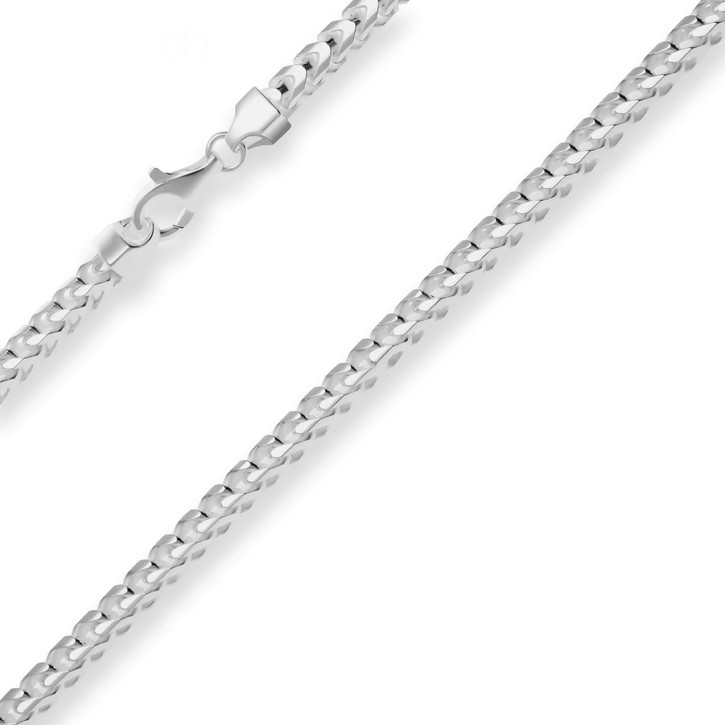 5.1mm Fuchsschwanzkette aus 925 Silber 55cm