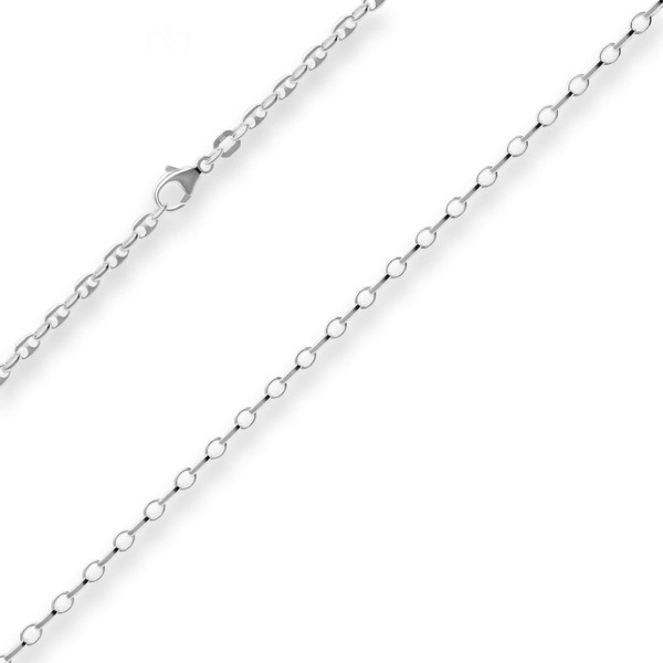 3.4mm Schiffsankerkette aus 925 Silber 45cm