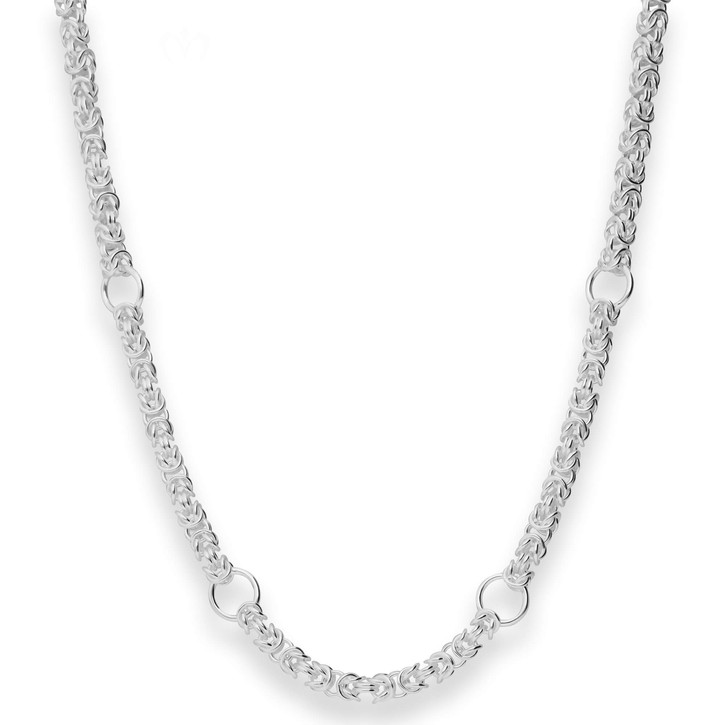 4mm Fantasiekette aus 925 Silber 47cm