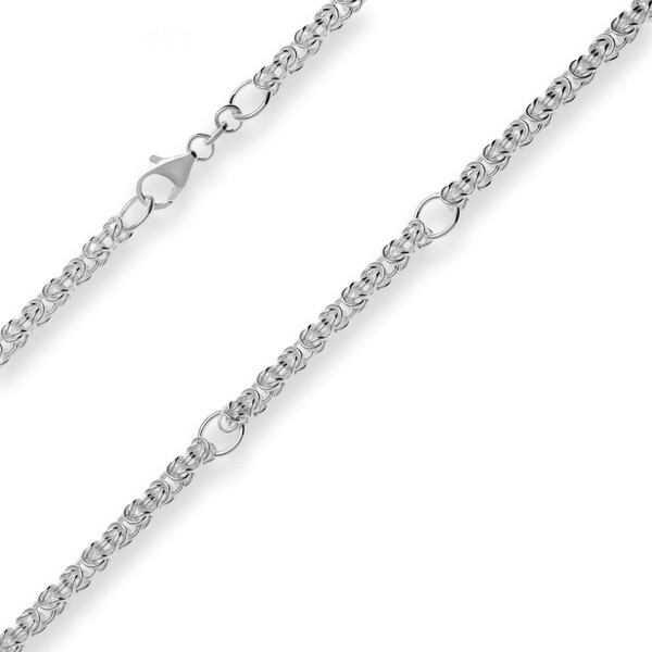 4mm Fantasiekette aus 925 Silber 47cm