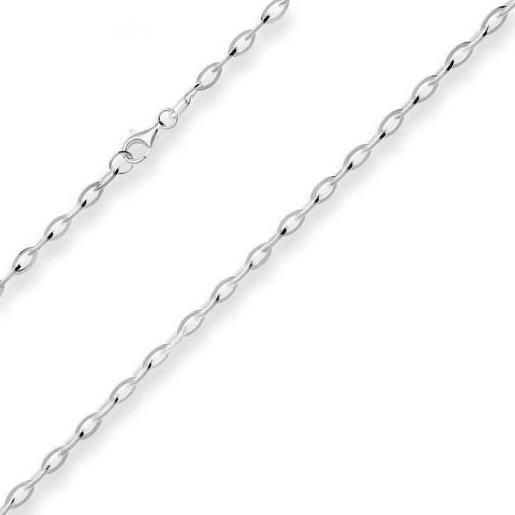 3.8mm Ankerkette weit aus 925 Silber 50cm