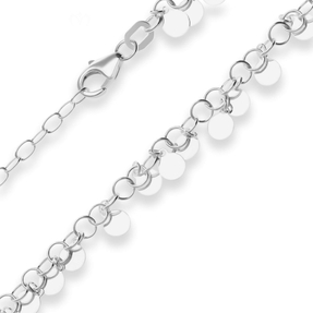 3mm Fantasiekette Silberkette Collier Halskette aus 925 Silber 38cm