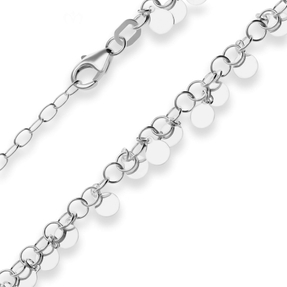 3mm Fantasiekette Silberkette Collier Halskette aus 925 Silber rhodiniert 38cm