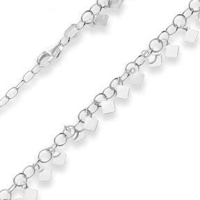 3,4mm Fantasiekette Silberkette Collier Halskette aus 925 Silber 38cm