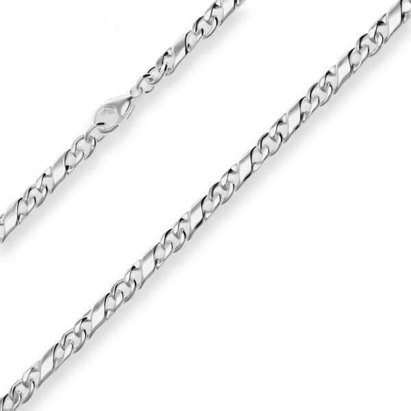 5.6mm Dollarkette aus 925 Silber 50cm