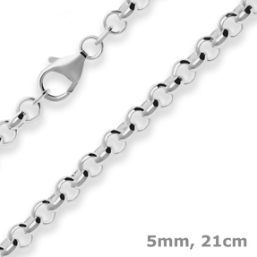 5mm Armband Erbskette Silberarmband Armschmuck aus 925 Silber 21cm