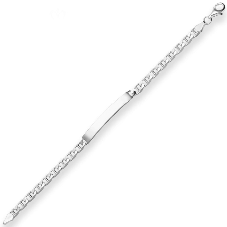 5.6mm Id-Armband aus 925 Silber 21cm