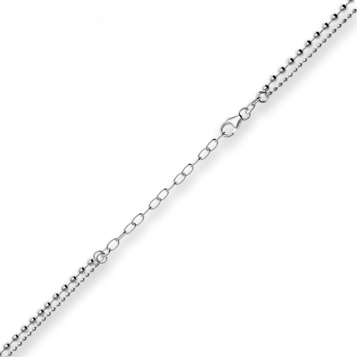 2.6mm Fantasiekette aus 925 Silber rhodiniert 45cm