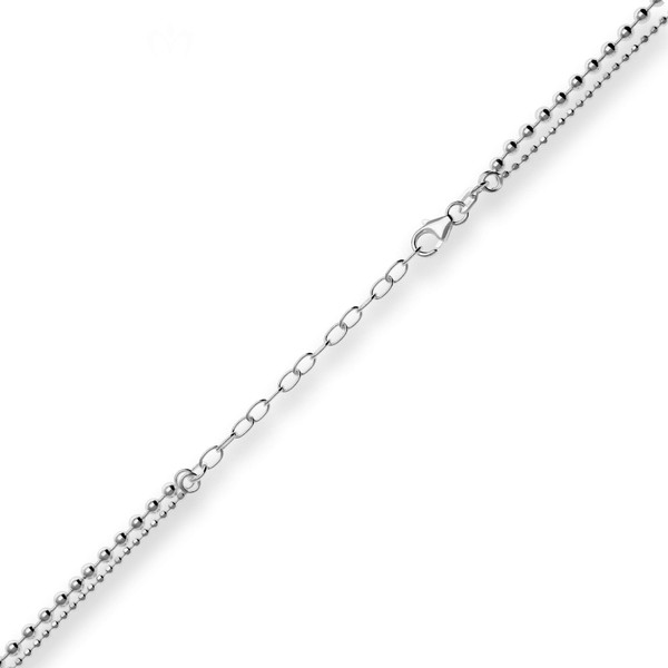 2.6mm Fantasiekette aus 925 Silber rhodiniert 45cm
