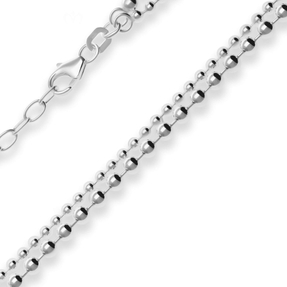 3mm Fantasiekette Silberkette Collier Halskette aus 925 Silber 40cm