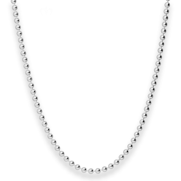 3mm Kugelkette aus 925 Silber 50cm
