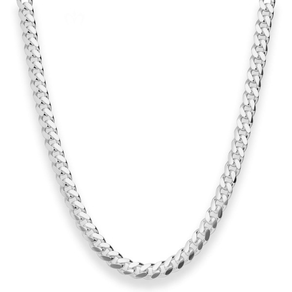 5.9mm Panzerkette oval diamantiert aus 925 Silber 55cm