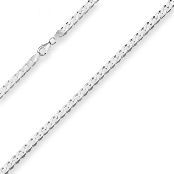 5.3mm Panzerkette aus 925 Silber 45cm