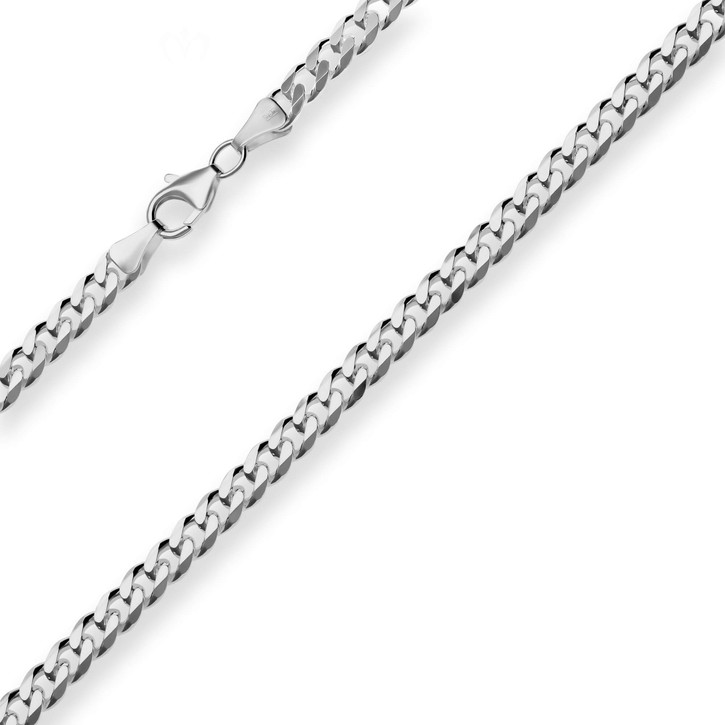5.5mm Panzerkette aus 925 Silber rhodiniert 70cm
