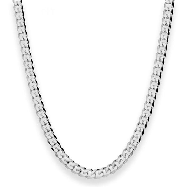 5.5mm Panzerkette aus 925 Silber rhodiniert 70cm