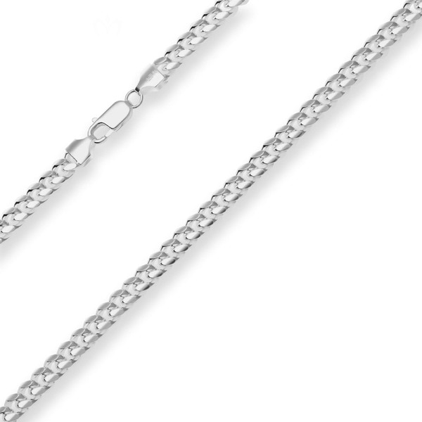 6.1mm Panzerkette oval aus 925 Silber 50cm