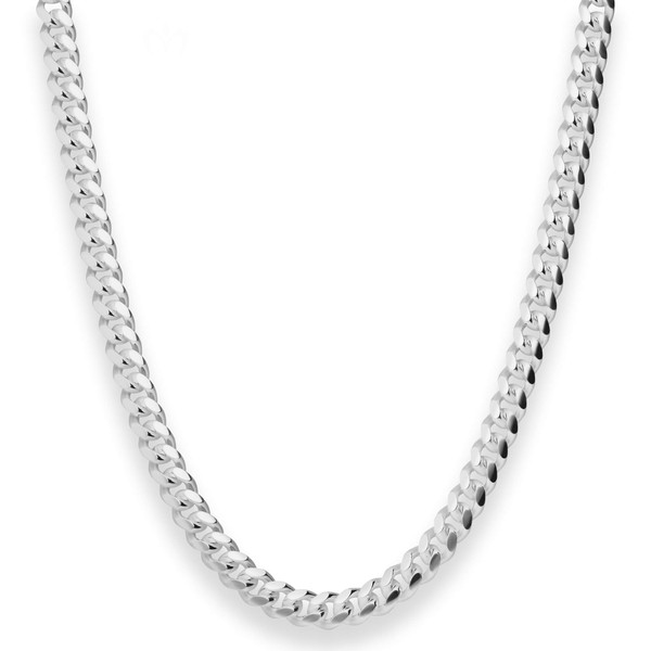 6.1mm Panzerkette oval aus 925 Silber 60cm