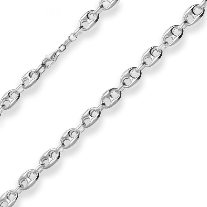 9.3mm Schiffsankerkette aus 925 Silber 55cm