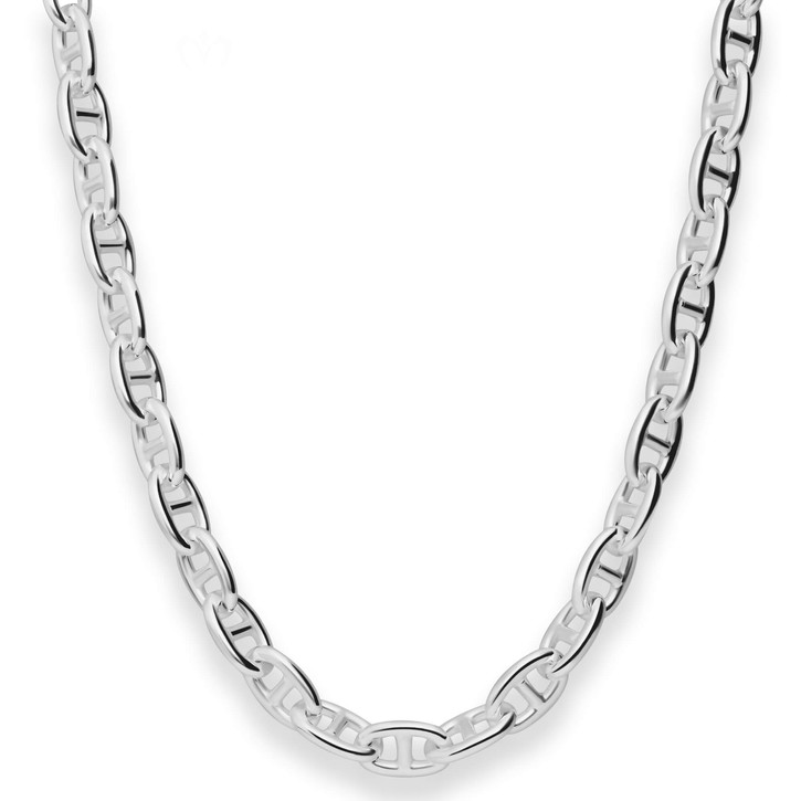 8mm Ankerkette-Steg aus 925 Silber 55cm