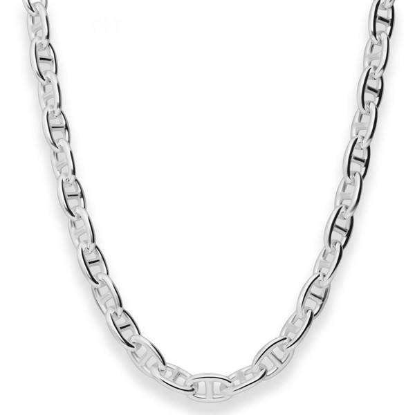 8mm Ankerkette-Steg aus 925 Silber 55cm